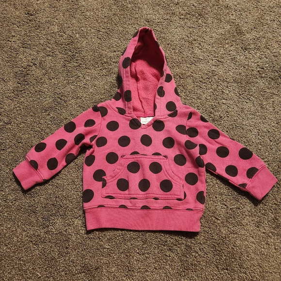 Jumping Beans 6 Months Pink Polka Dot Hoodie - Picture 4 of 6